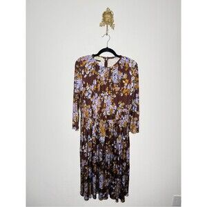 Mulberry x Seoul Brown Floral Midi Dress 42
